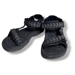 TEVA Black & Grey Web Strap Hiking Sandals